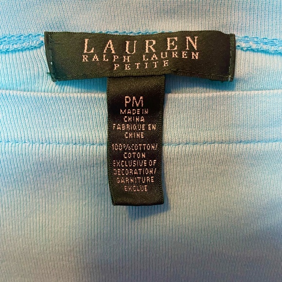 *SOLD* Ralph Lauren Light Blue Boatneck Cuffed Short Sleeve Shirt Size PM - Picture 3 of 3